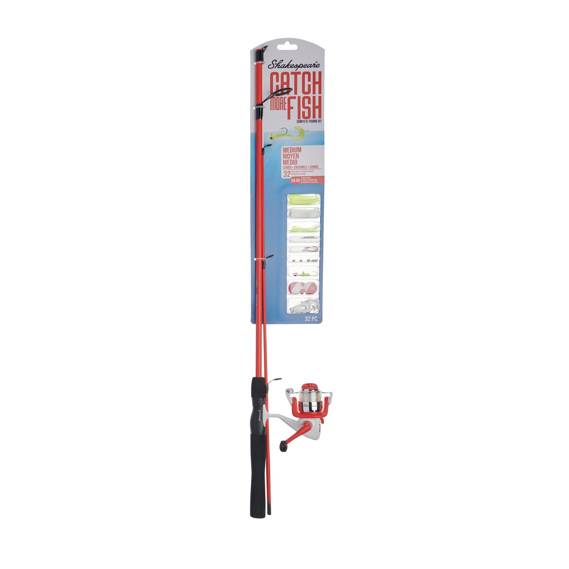 catch more fish pole saltwater Shakespeare Catch More Fish Medium Spinning Kit