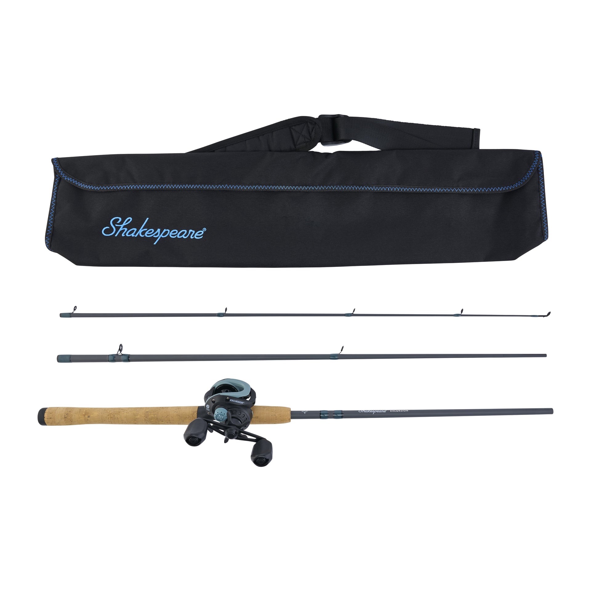 Shakespeare® Excursion Baitcast Spinning Travel Combo