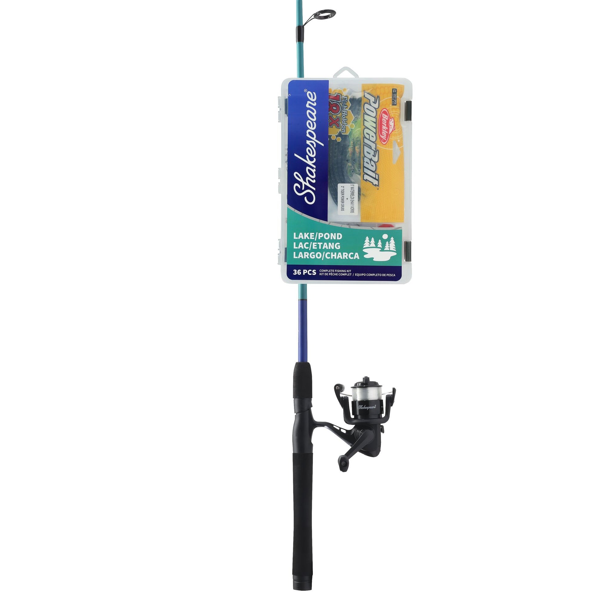 Catch More Fish Lake Pond Spinning Kit Grey/Black