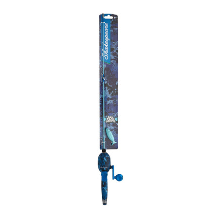 blue camo fishing pole Shakespeare Kids Camo Beginner Combo