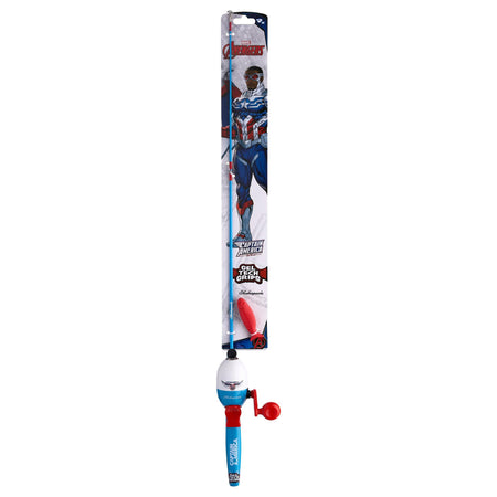 avengers assemble fishing pole Marvel® Captain America Beginner Combo $50 Chinese DC reel Fishing Combo Size:5.0mm - 1/16 oz. - #12 Hook Classic Outrage 17' 1990-1995